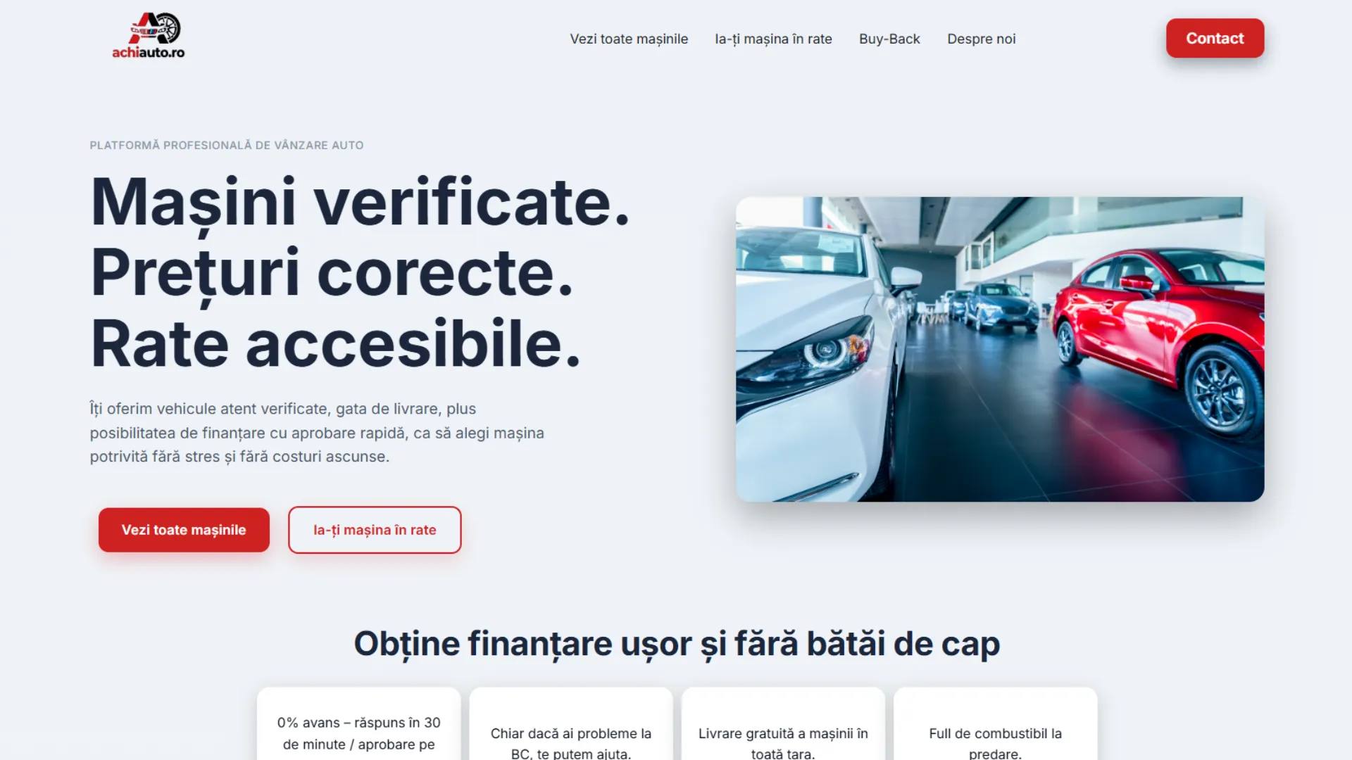 Creare site web vânzare auto - Achi Auto