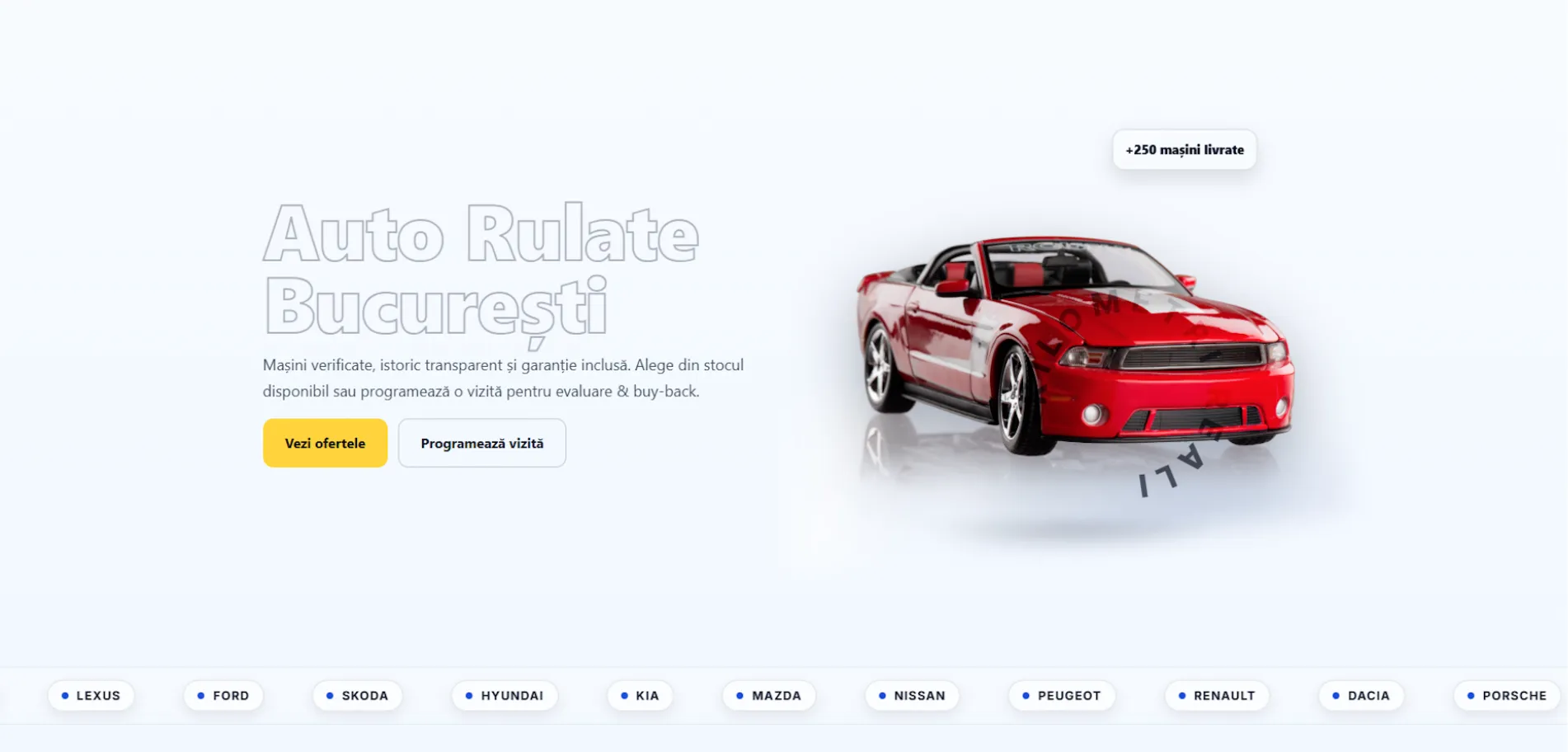 Preview site Auto rulate Bucuresti