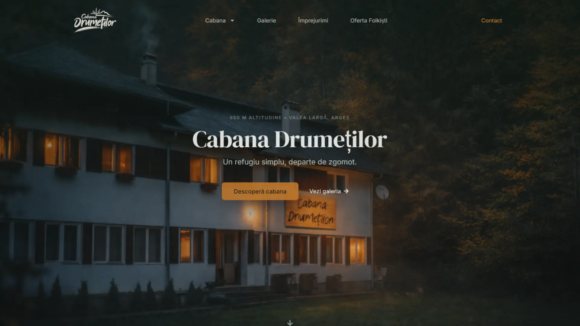 Creare site web prezentare Cabana Drumeților