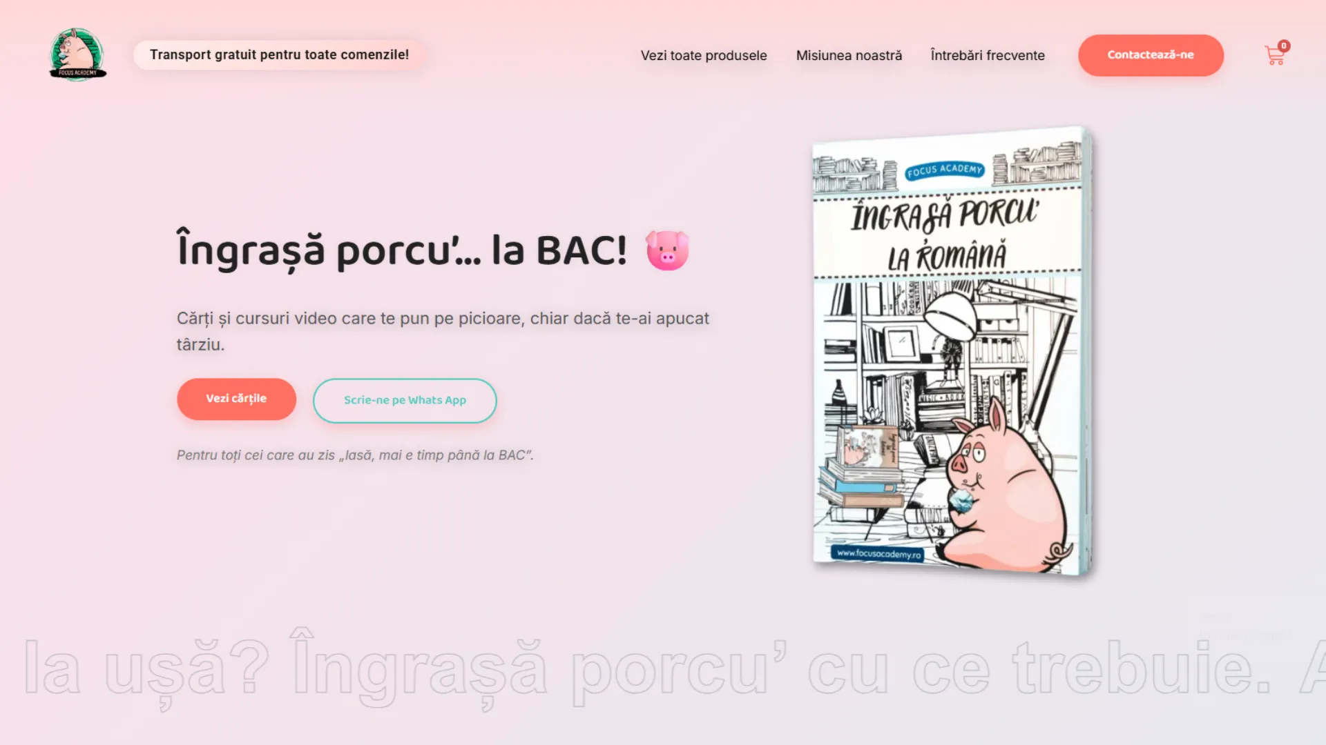 Site cursuri Focus Academy realizat de WebBase