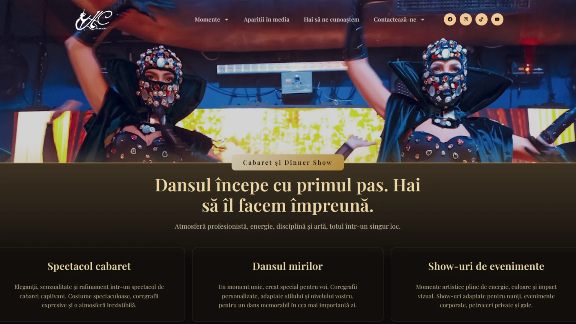 Site de prezentare trupă de dans - HcDance