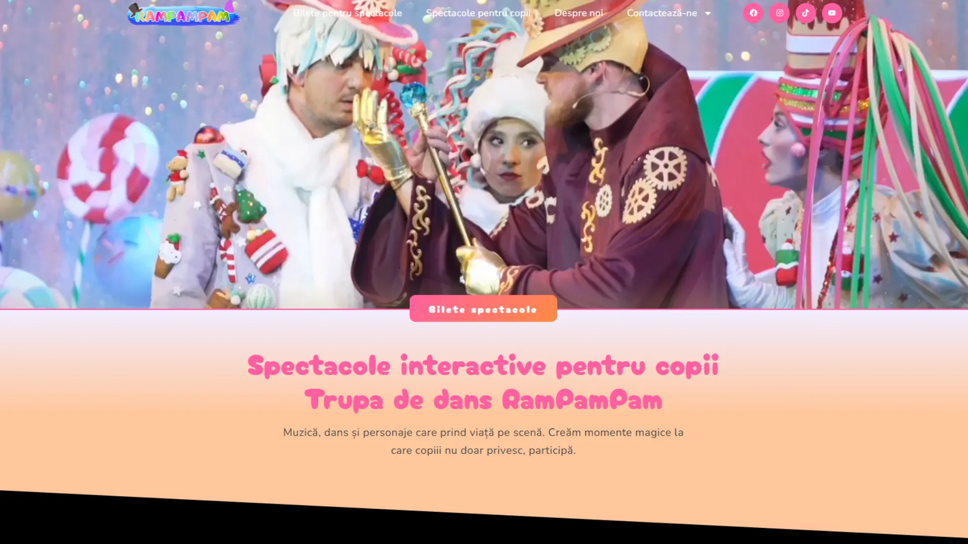 Site spectacole pentru copii RamPamPam realizat de WebBase