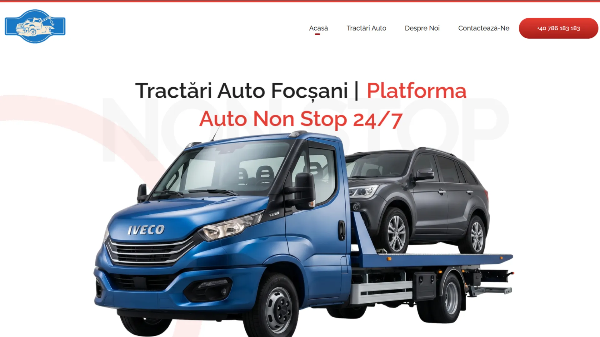 Creare site de prezentare tractări auto vrancea