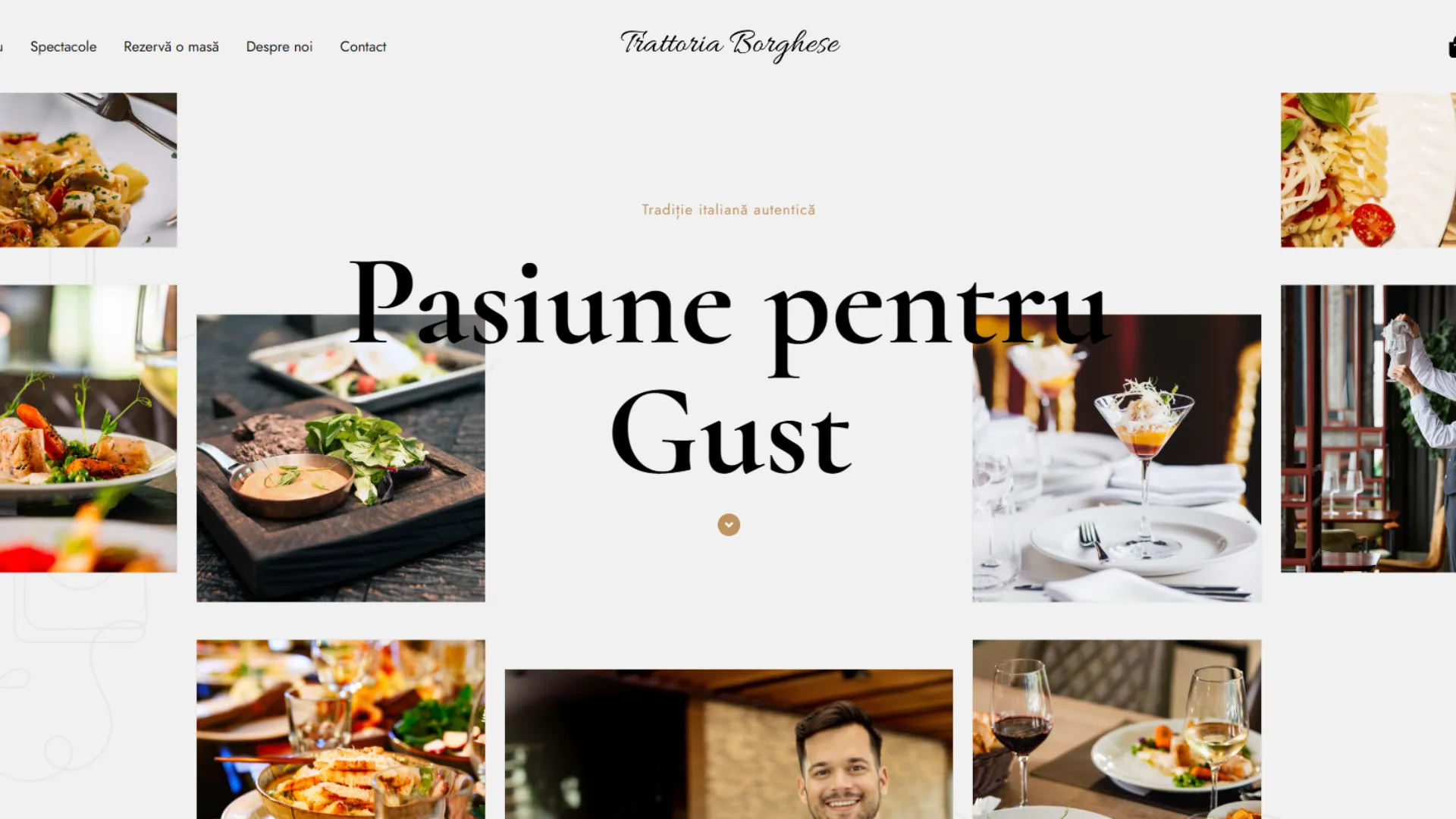 Site restaurant Trattoria Borghese realizat de WebBase