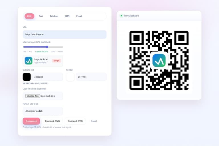 Generator cod QR gratuit care nu expiră