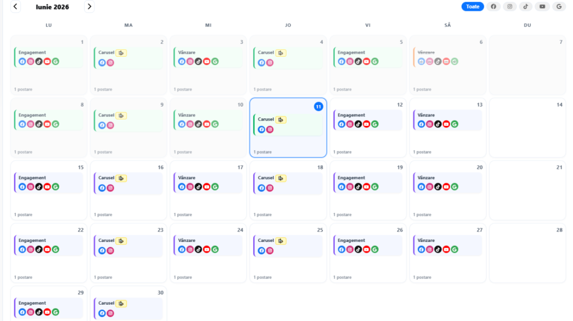 Calendar editorial social media: Cum să planifici conținutul ca un profesionist